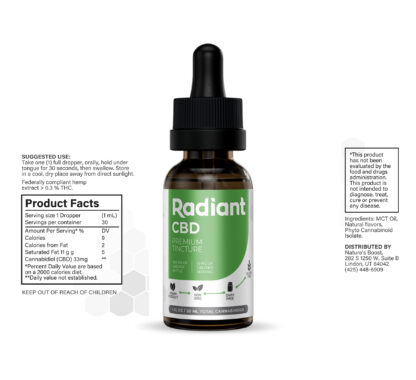 Radiant 900mg CBD Tincture - Image 2